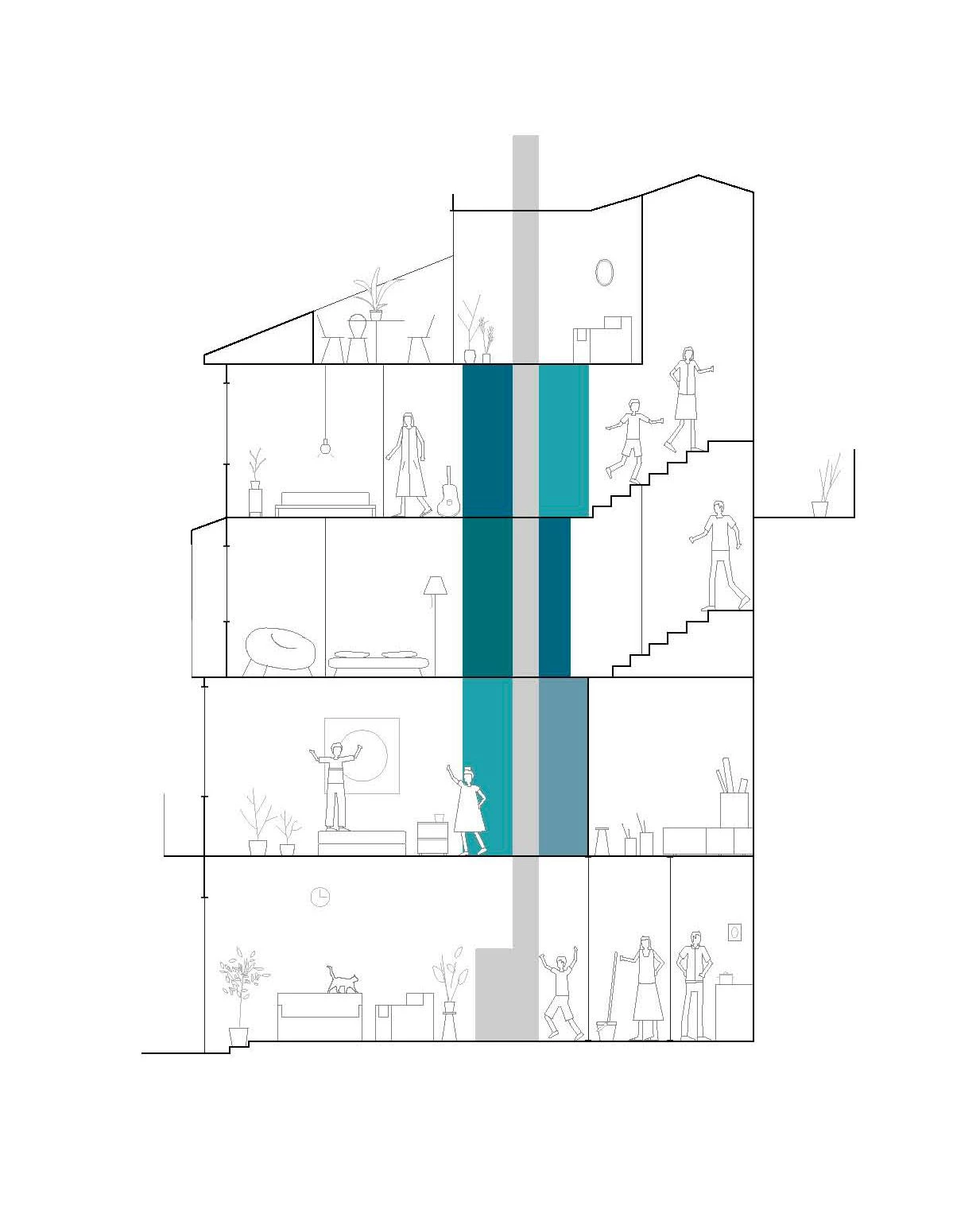 077 Casa alrededor de una chimenea en Amarante