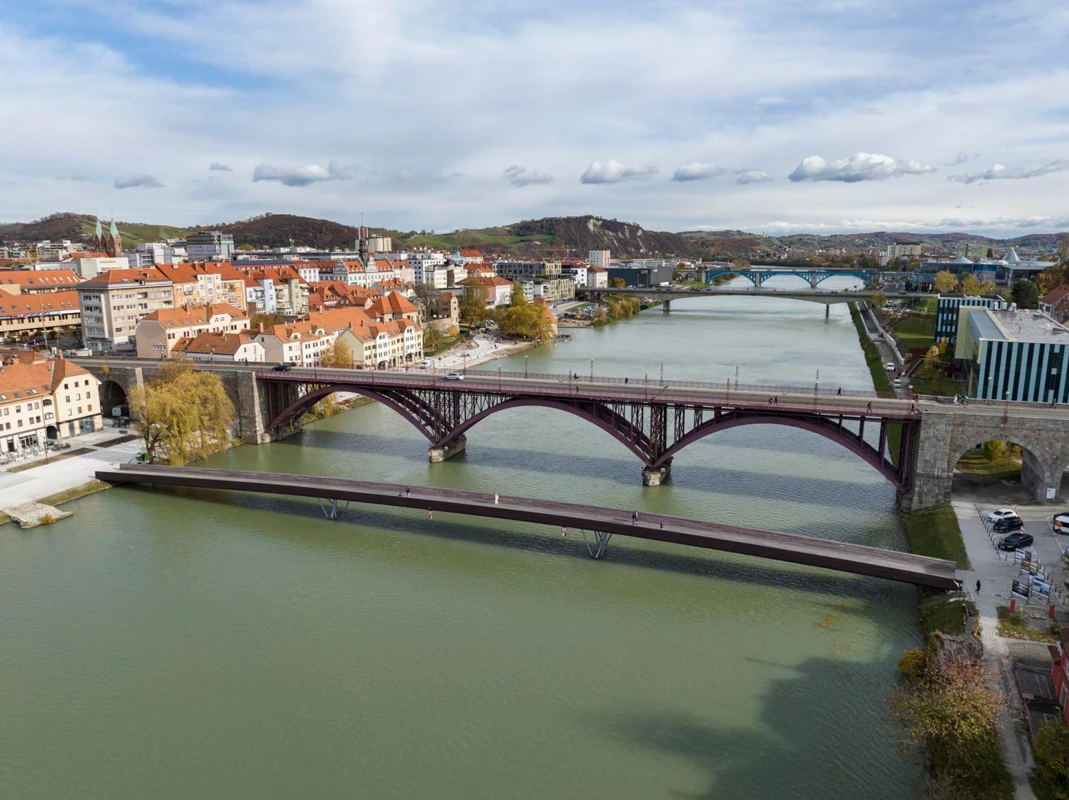 Lent-Tabor Footbridge, Maribor (Slovenia)