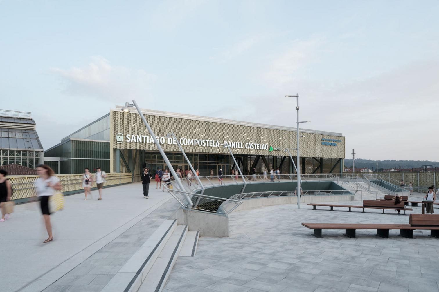 AVE high-speed train station and walkway, Santiago de Compostela