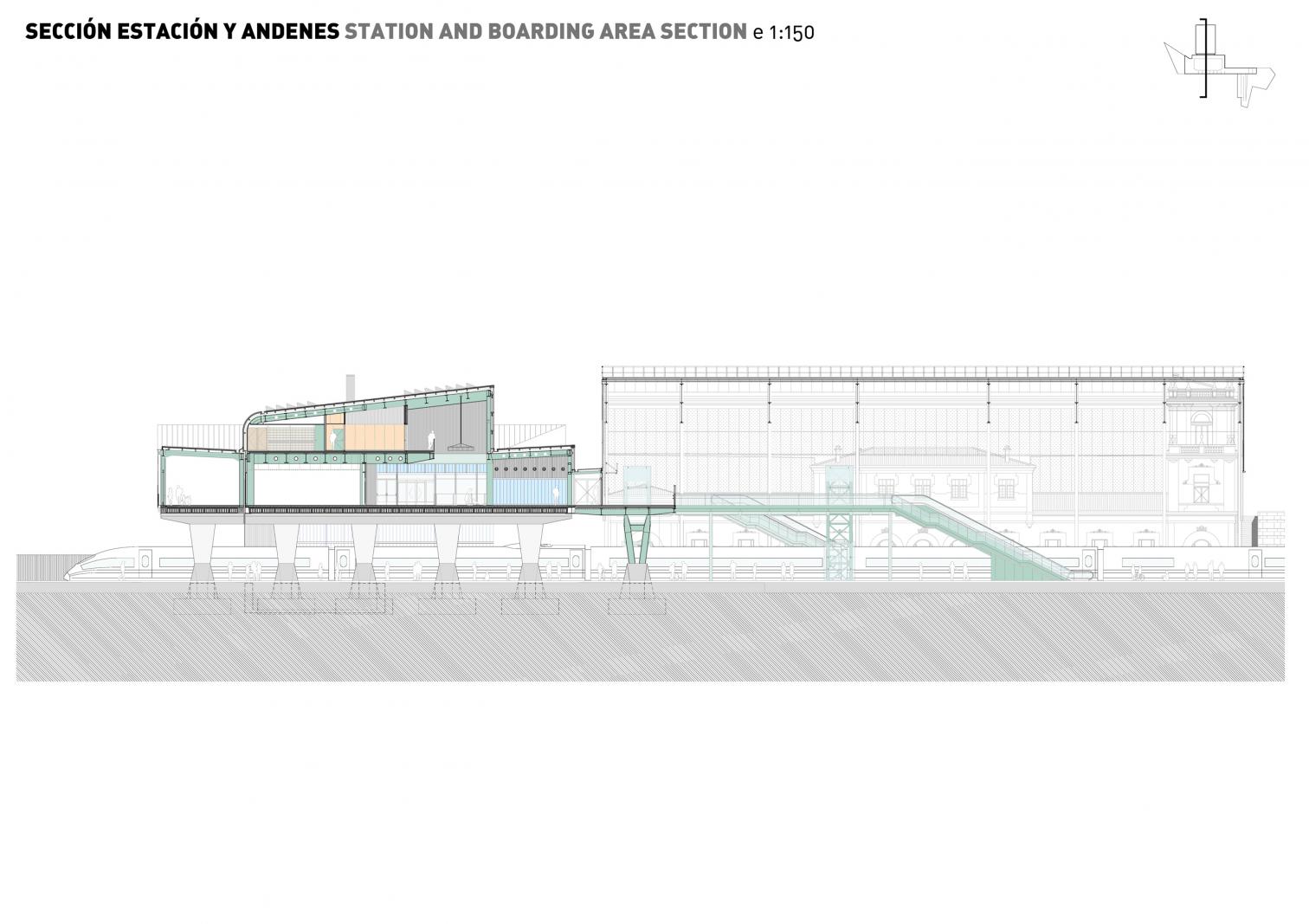 AVE high-speed train station and walkway, Santiago de Compostela