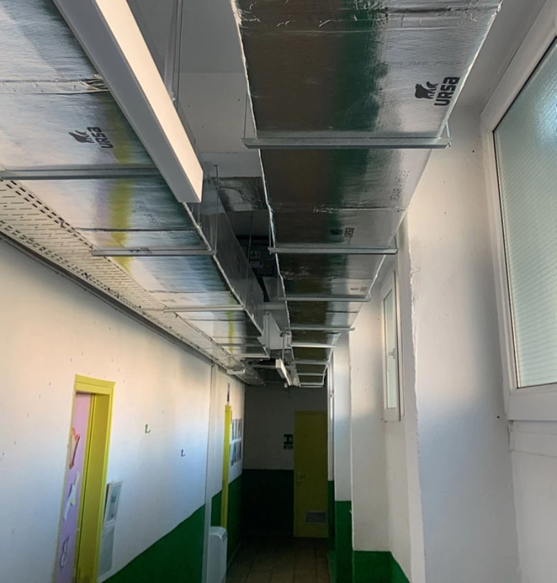 Rehabilitación del Colegio San Sadurní en Montornés del Vallés con URSA AIR Incare. Imagen: cortesía URSA